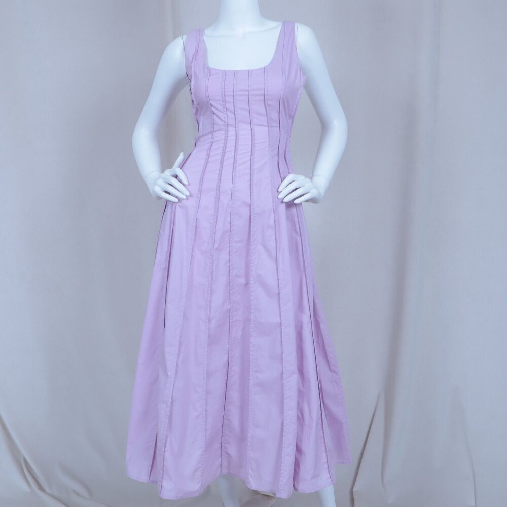 NWT Nicholas Talullah Lavender Pleated Dress w/  Light Purple Maxi Dress Pockets